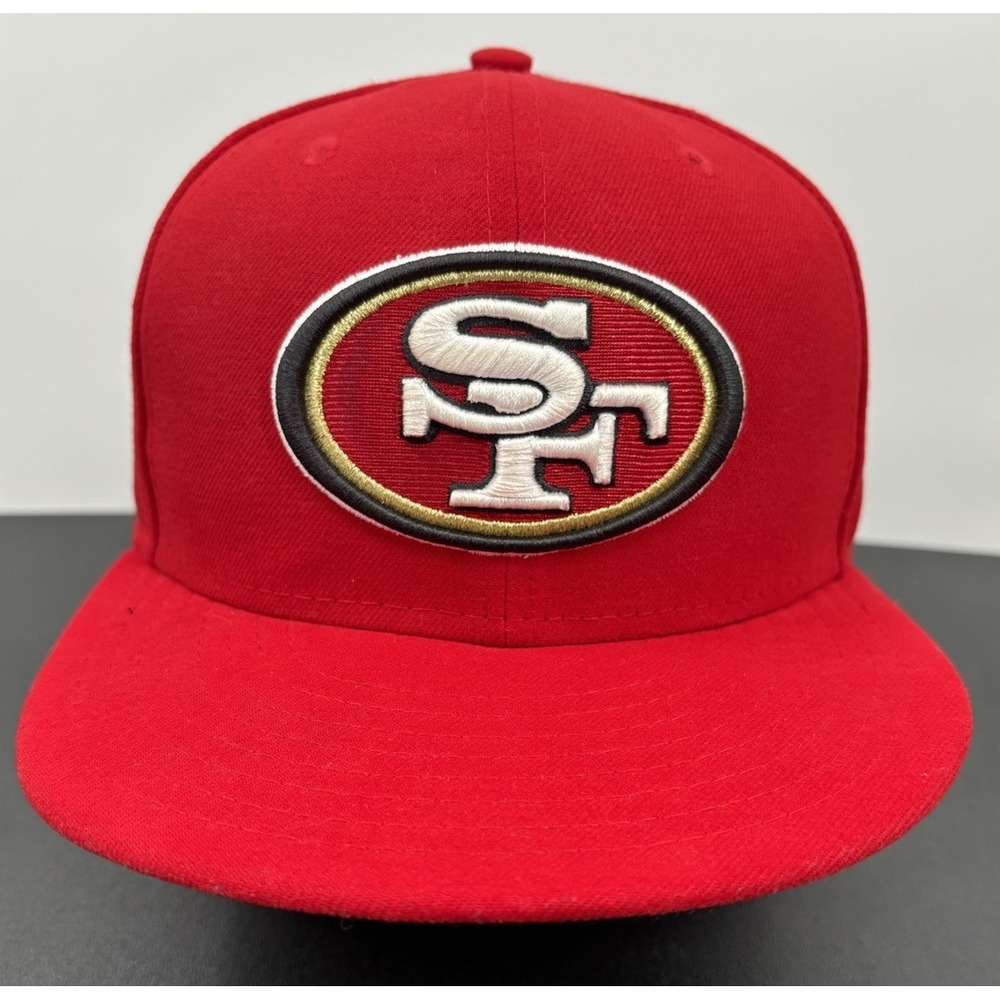 San Francisco 49ers NFL Red Fitted Men's Hat New Era 59FIFTY Sz 7 1/4